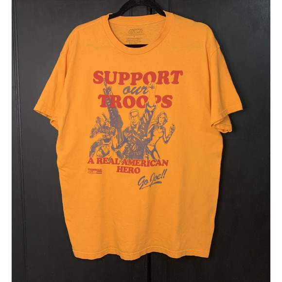 G.I. JOE Men's T SHIRT A REAL AMERICAN HERO "Support Our Troops" Size Large - Picture 2 of 8
